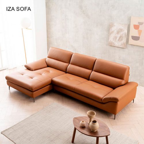 Sofa phòng khách màu da bò ZF595
